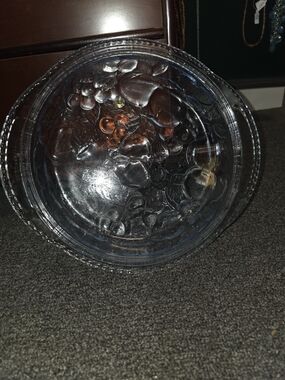 Vintage Libbey Blue Glass Casserole/Pie Dish
